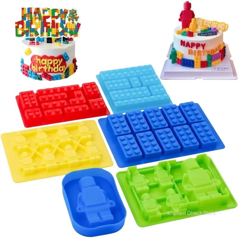 Candle Molds - Robot siliconen kaarsvorm DIY 3D bouwstenen