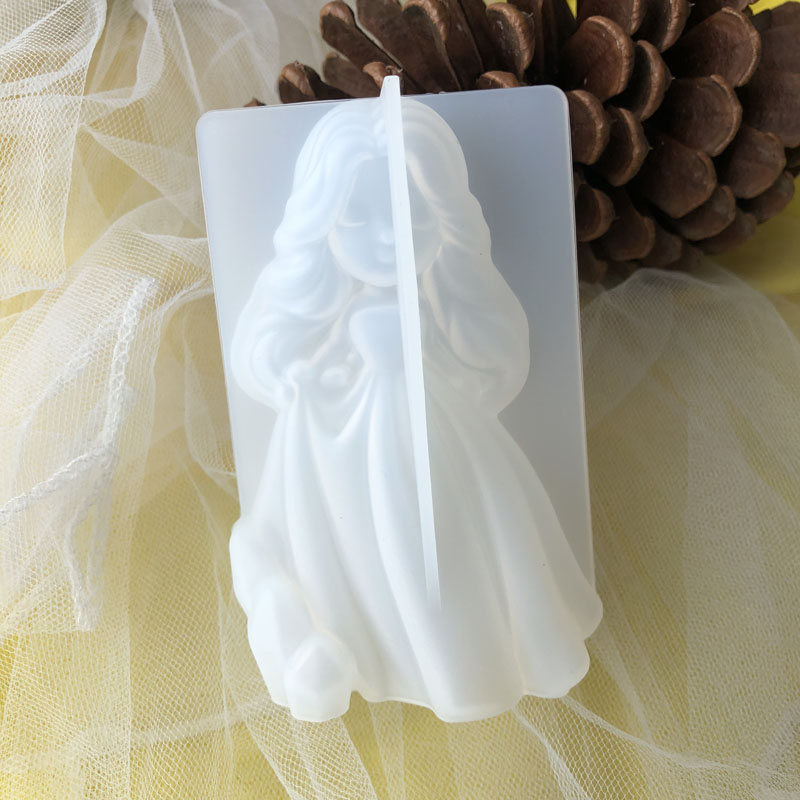Candle Molds - 3D Schattige Prinses Siliconen Kaars Schimmel