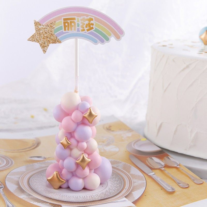 Paraffin Wax - Kleurrijke ballonkaarsen, versieringen voor verjaardagstaarten, ornamenten